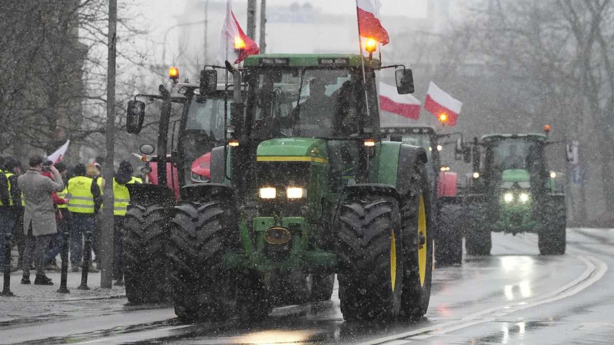 Protest farmářů ochromil Polsko